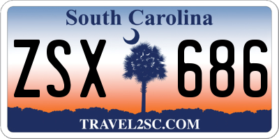 SC license plate ZSX686