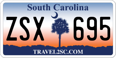 SC license plate ZSX695