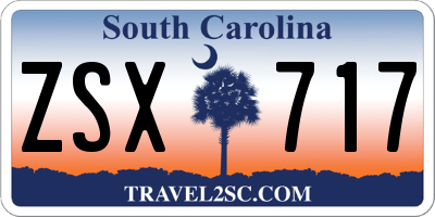 SC license plate ZSX717