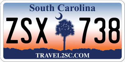 SC license plate ZSX738