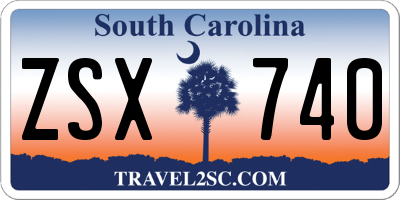 SC license plate ZSX740