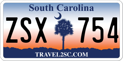 SC license plate ZSX754
