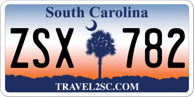 SC license plate ZSX782
