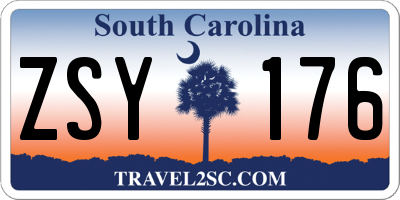 SC license plate ZSY176