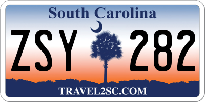 SC license plate ZSY282