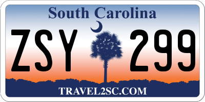 SC license plate ZSY299