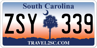 SC license plate ZSY339
