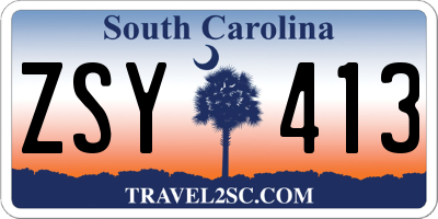 SC license plate ZSY413