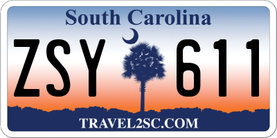 SC license plate ZSY611