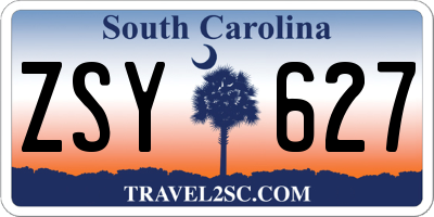 SC license plate ZSY627