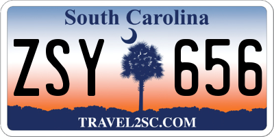 SC license plate ZSY656