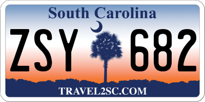SC license plate ZSY682