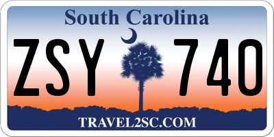 SC license plate ZSY740