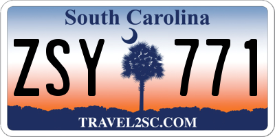 SC license plate ZSY771