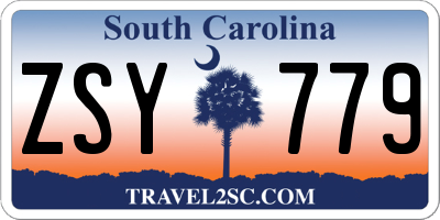 SC license plate ZSY779