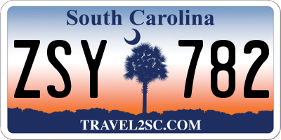 SC license plate ZSY782