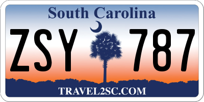 SC license plate ZSY787