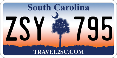 SC license plate ZSY795