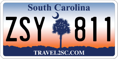 SC license plate ZSY811
