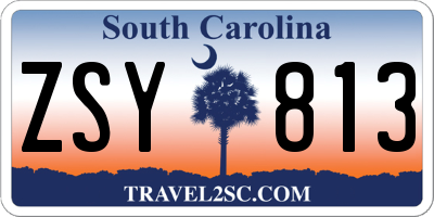 SC license plate ZSY813