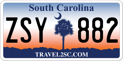 SC license plate ZSY882