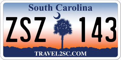 SC license plate ZSZ143