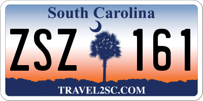 SC license plate ZSZ161