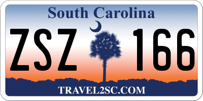SC license plate ZSZ166