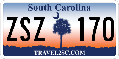 SC license plate ZSZ170