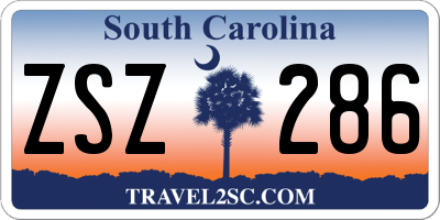 SC license plate ZSZ286
