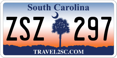 SC license plate ZSZ297