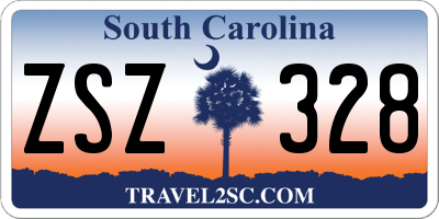 SC license plate ZSZ328
