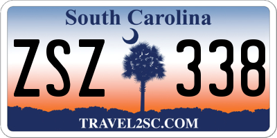 SC license plate ZSZ338