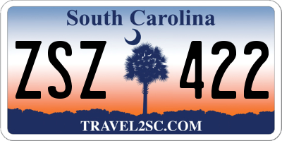 SC license plate ZSZ422