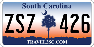 SC license plate ZSZ426