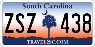 SC license plate ZSZ438