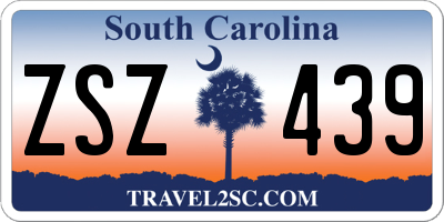 SC license plate ZSZ439