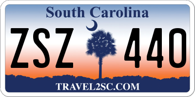 SC license plate ZSZ440