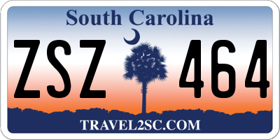 SC license plate ZSZ464