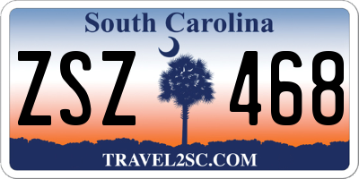 SC license plate ZSZ468