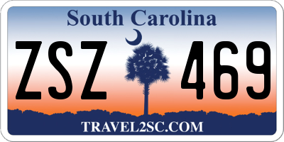 SC license plate ZSZ469