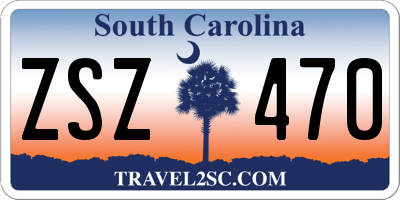 SC license plate ZSZ470