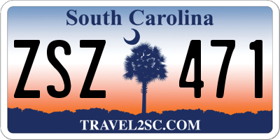 SC license plate ZSZ471