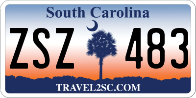 SC license plate ZSZ483