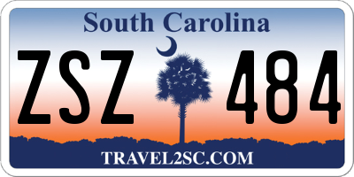 SC license plate ZSZ484