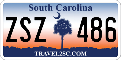 SC license plate ZSZ486