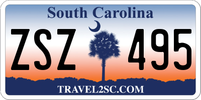 SC license plate ZSZ495