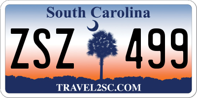 SC license plate ZSZ499