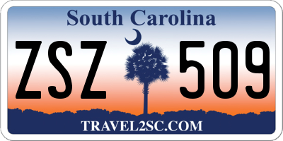 SC license plate ZSZ509