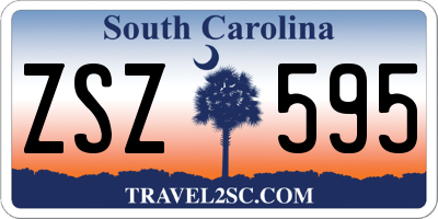 SC license plate ZSZ595